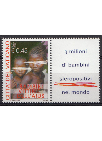 2004 Vaticano I Bambini Vittime dell'AIDS 1 Valore Sassone 1346